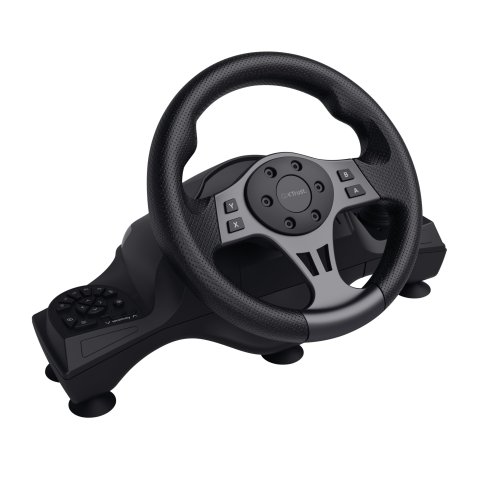 Volante Trust Gxt-289 Con Respuesta De Vibracion Y Pedales 25122 Compatible  Con Pc Y Consolas 25122