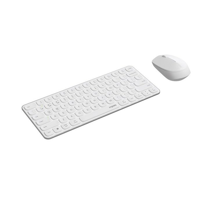 Teclado Y Mouse Rapoo Wireless Y Bluetooth 9010m 2,4ghz Bt 4.0 Bt 5.0 Ultradelgado Compacto Color Blanco Multi Mode