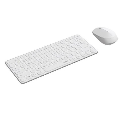 Teclado Y Mouse Rapoo Wireless Y Bluetooth 9010m 2,4ghz Bt 4.0 Bt 5.0 Ultradelgado Compacto Color Blanco Multi Mode