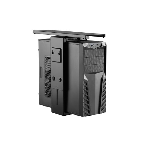 Soporte Cpu Equip 650892 Para Instalacion Bajo Mesa Giratorio 360§ Acero Color Negro Max. 10kgs