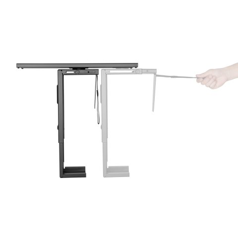 Soporte Cpu Equip 650892 Para Instalacion Bajo Mesa Giratorio 360§ Acero Color Negro Max. 10kgs