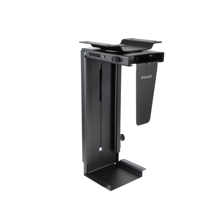 Soporte De Cpu Suspendido Tooq Tqmud01 Ajustable Para Equipos De 300-533mm Alto 88-203mm Ancho Max 10kg Color Negro