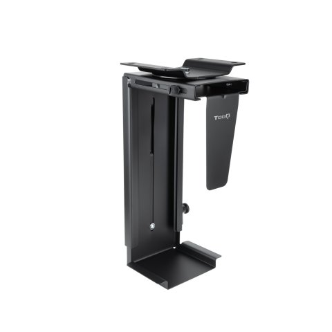 Soporte De Cpu Suspendido Tooq Tqmud01 Ajustable Para Equipos De 300-533mm Alto 88-203mm Ancho Max 10kg Color Negro