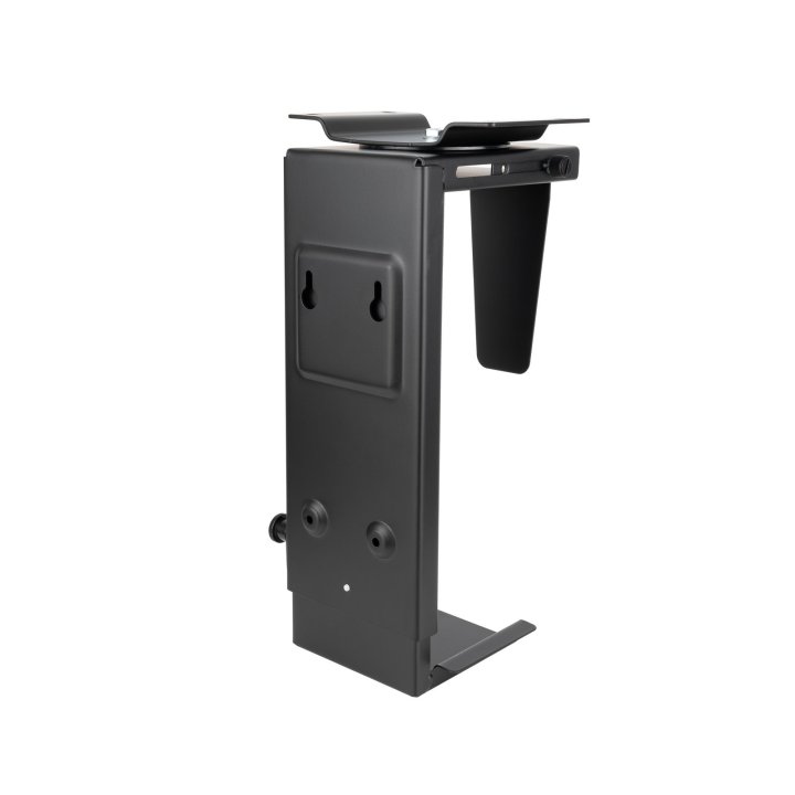Soporte De Cpu Suspendido Tooq Tqmud01 Ajustable Para Equipos De 300-533mm Alto 88-203mm Ancho Max 10kg Color Negro