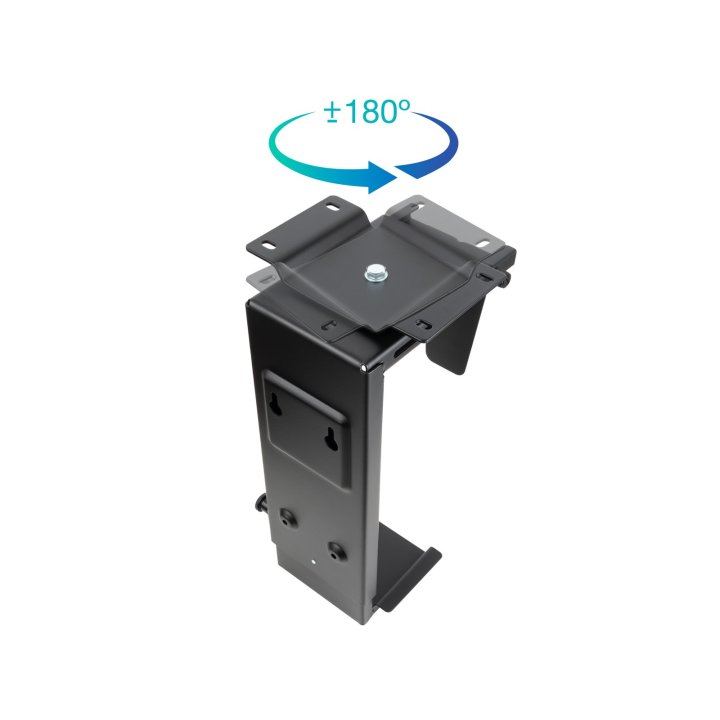 Soporte De Cpu Suspendido Tooq Tqmud01 Ajustable Para Equipos De 300-533mm Alto 88-203mm Ancho Max 10kg Color Negro