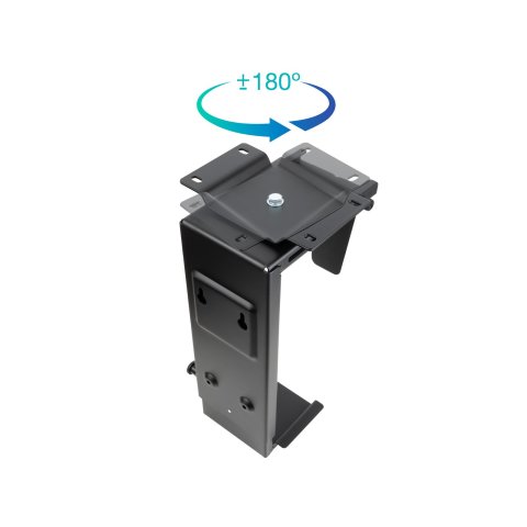 Soporte De Cpu Suspendido Tooq Tqmud01 Ajustable Para Equipos De 300-533mm Alto 88-203mm Ancho Max 10kg Color Negro
