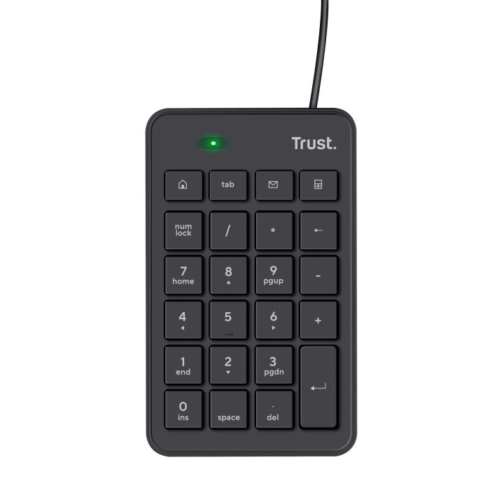Teclado Numerico Trust Xalas 23 Teclas Tamaño Normal Y 5 Teclas Multimedia 22221