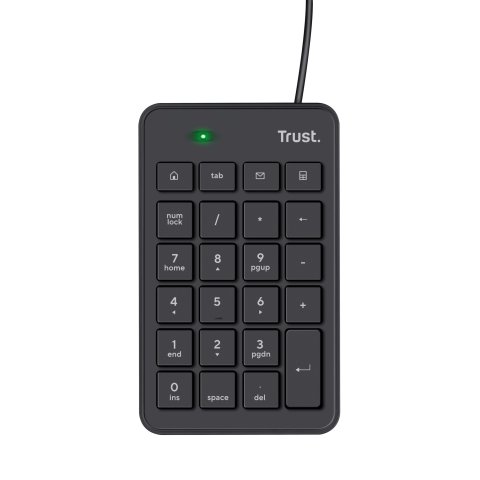 Teclado Numerico Trust Xalas 23 Teclas Tamaño Normal Y 5 Teclas Multimedia 22221