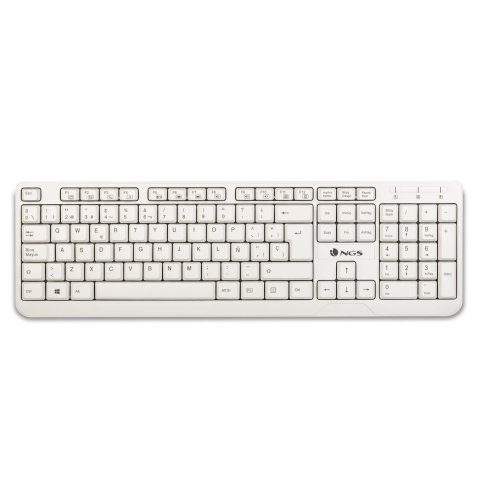 Teclado Multimedia Ngs Spike Usb 12 Teclas Multimedia Color Blanco