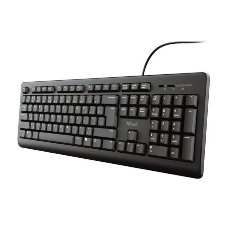 Teclado Trust Tk-150 Tamaño Compacto Tecleado Silenciado Resistente A Los Vertidos Cable 1.8m 23982 