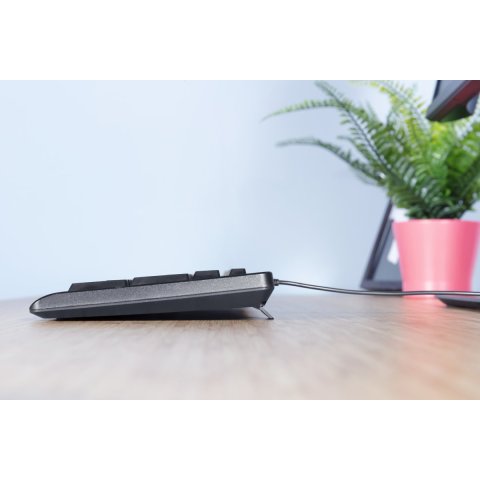 Teclado Trust Tk-150 Tamaño Compacto Tecleado Silenciado Resistente A Los Vertidos Cable 1.8m 23982 
