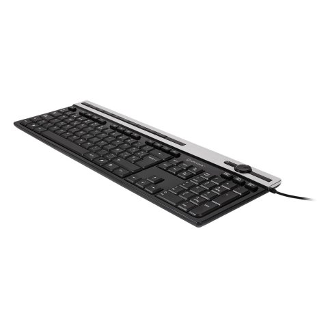 Teclado Multimedia Unykach A2930 Usb Diseño Slim Con 105 Teclas + 12 Multimedia Color Negro