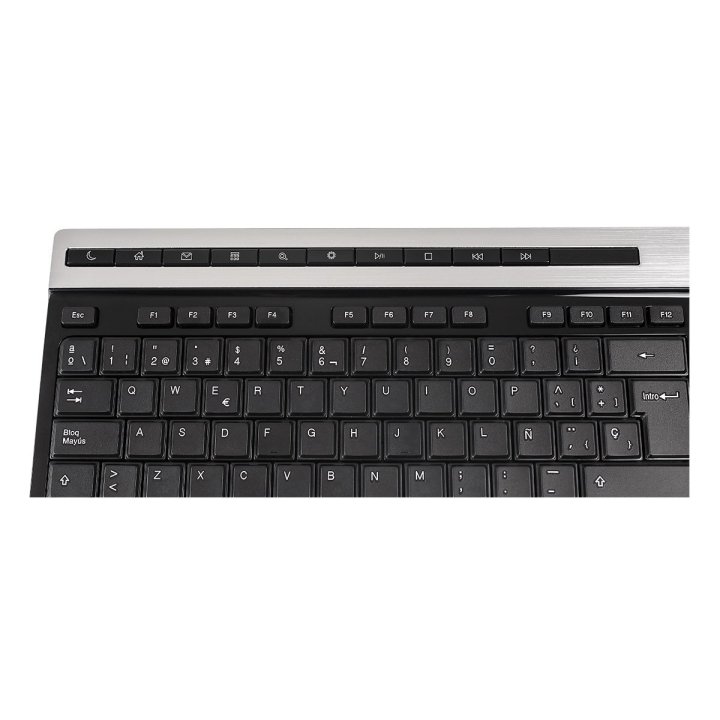 Teclado Multimedia Unykach A2930 Usb Diseño Slim Con 105 Teclas + 12 Multimedia Color Negro