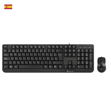 Teclado Ngs Combo Cocoa Kit Teclado Y Mouse Multimedia Con Cable Usb