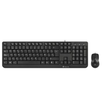 Teclado Ngs Combo Cocoa Kit Teclado Y Mouse Multimedia Con Cable Usb 2