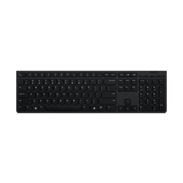 Teclado Lenovo Wireless + Bluetooth Recargable (cambie Sin Problemas Hasta 3 Dispositivos A Través Del Dongle Unificado 2.4g 