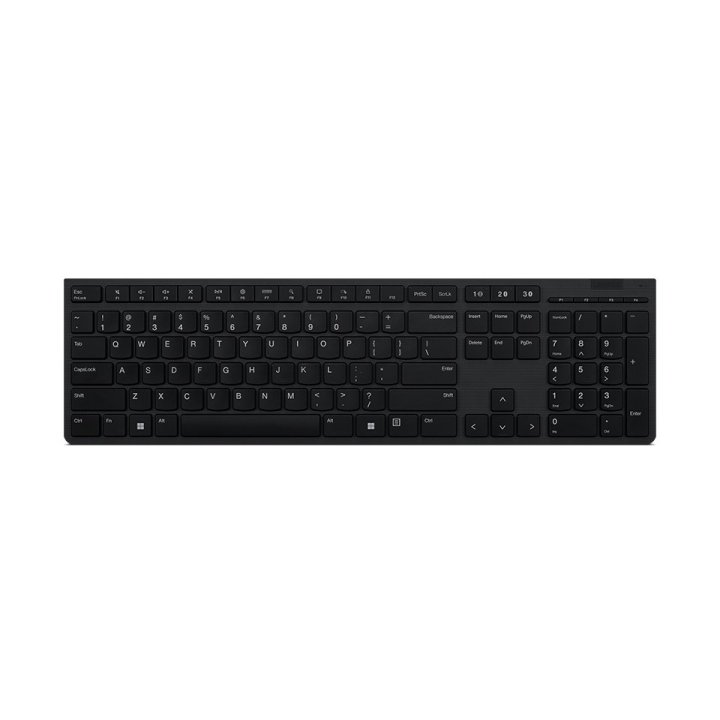 Teclado Lenovo Wireless + Bluetooth Recargable (cambie Sin Problemas Hasta 3 Dispositivos A Través Del Dongle Unificado 2.4g 