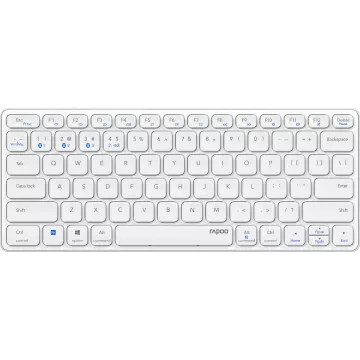 Teclado Rapoo Wireless Y Bluetooth E9600m 2.4ghz Bt 3.0 5.0 Diseño Ultrafino Compacto Bateria Grisoscuro Base Aluminio Multi