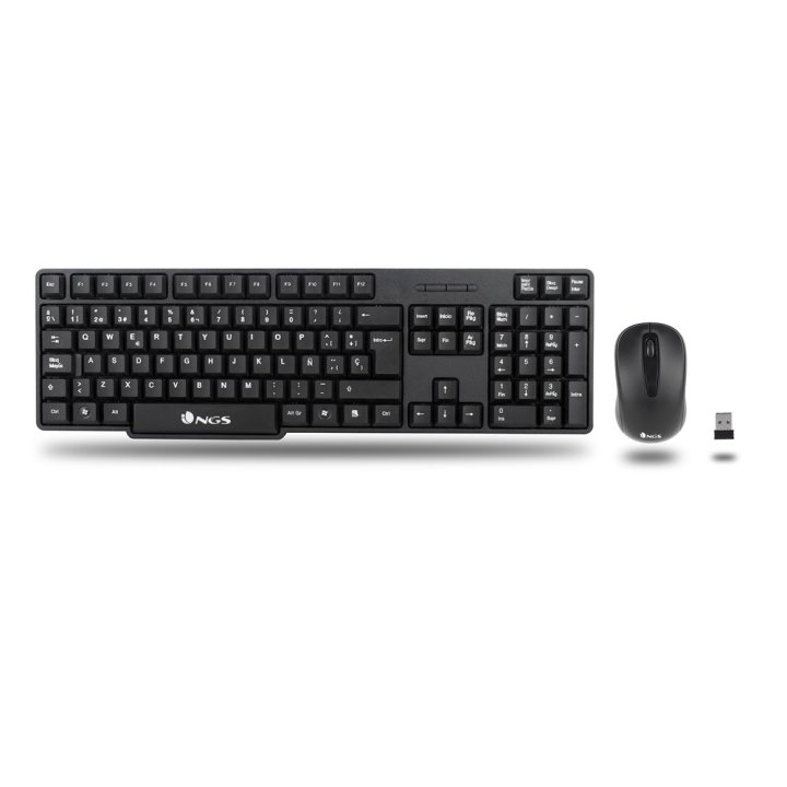 Pack Teclado Y Mouse Ngs Euphoria Kit Multimedia Wireless