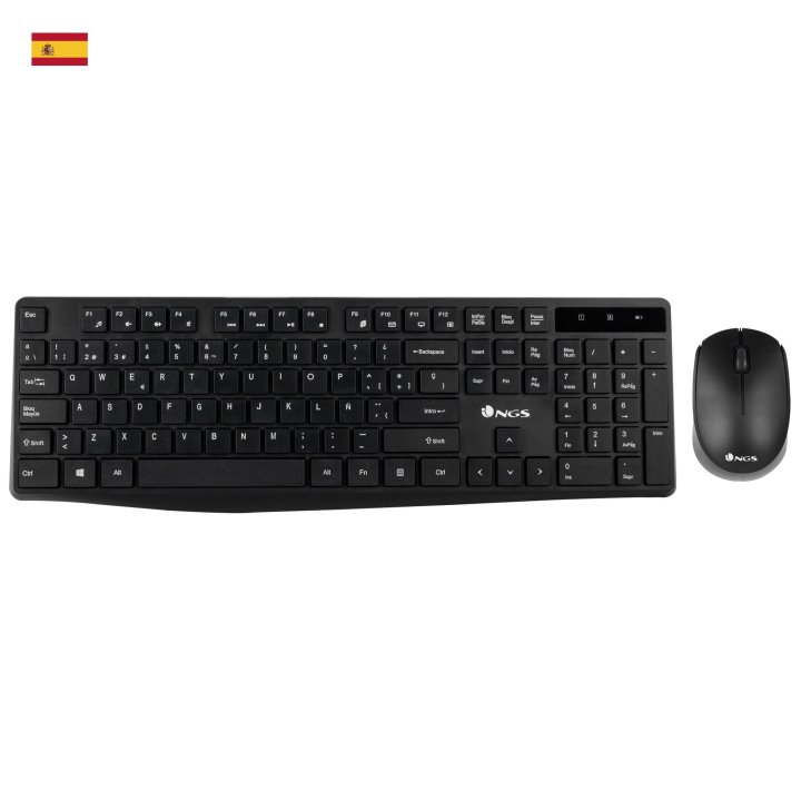 Teclado Ngs Wireless Combo Allure Kit De Teclado Y Mouse Con Adaptador Usb