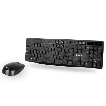 Teclado Ngs Wireless Combo Allure Kit De Teclado Y Mouse Con Adaptador Usb 2