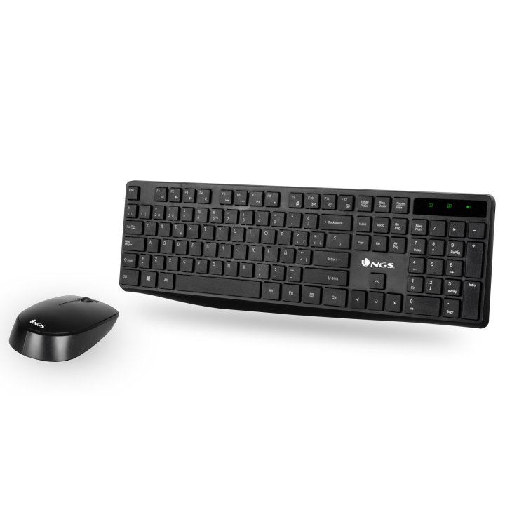Teclado Ngs Wireless Combo Allure Kit De Teclado Y Mouse Con Adaptador Usb