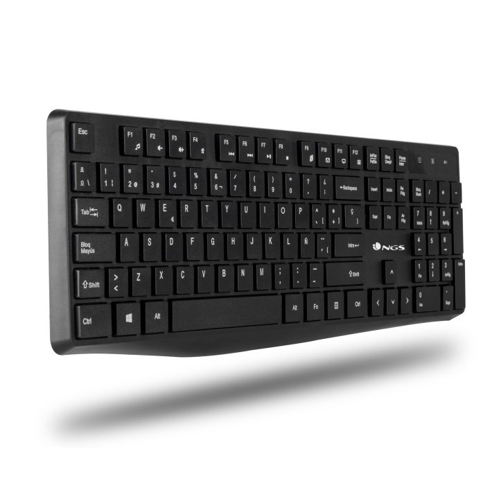Teclado Ngs Wireless Combo Allure Kit De Teclado Y Mouse Con Adaptador Usb