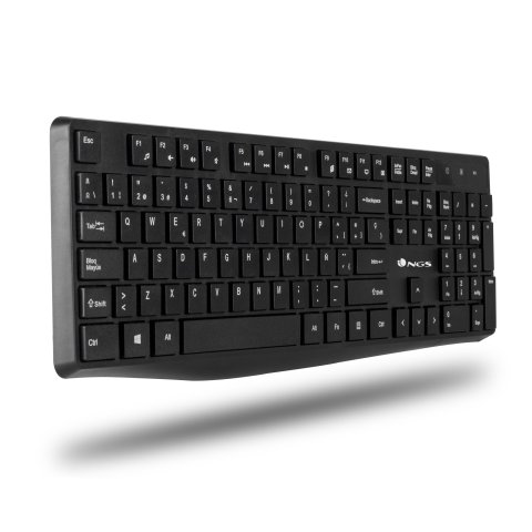 Teclado Ngs Wireless Combo Allure Kit De Teclado Y Mouse Con Adaptador Usb