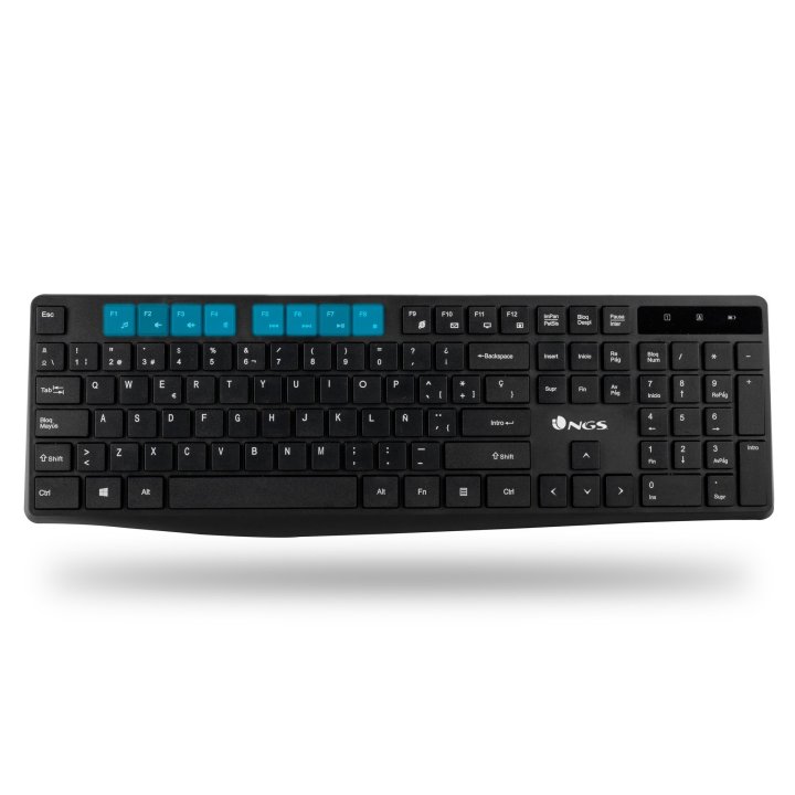 Teclado Ngs Wireless Combo Allure Kit De Teclado Y Mouse Con Adaptador Usb