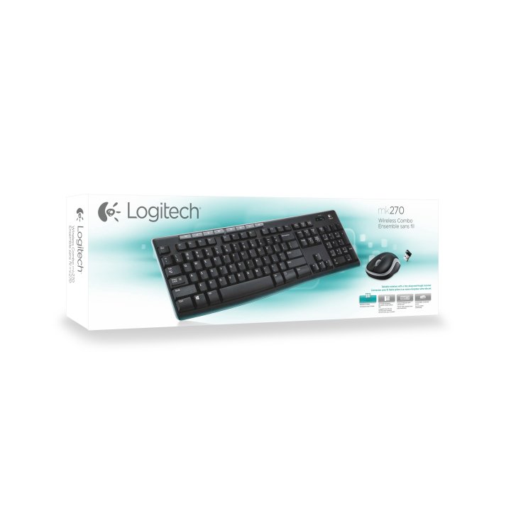 Teclado Logitech Wireless Combo Mk270 Aleman P n  920-004511