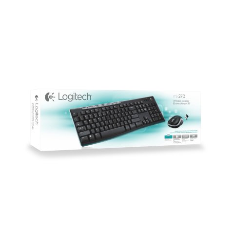 Teclado Logitech Wireless Combo Mk270 Aleman P n  920-004511