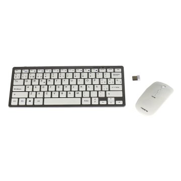 Pack Teclado Y Mouse Wireless 2,4ghz Levis Combo V2 Mouse Optico 1200-2000 Dpi Color Blanco Teclado Dise¥o Compacto Color Bla