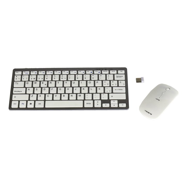 Pack Teclado Y Mouse Wireless 2,4ghz Levis Combo V2 Mouse Optico 1200-2000 Dpi Color Blanco Teclado Dise¥o Compacto Color Bla