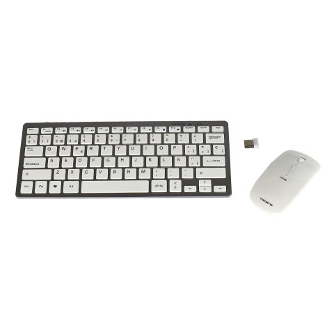 Pack Teclado Y Mouse Wireless 2,4ghz Levis Combo V2 Mouse Optico 1200-2000 Dpi Color Blanco Teclado Dise¥o Compacto Color Bla