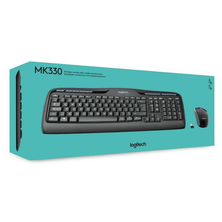 Teclado Logitech Mk330 Ingles Internacional Wireless Combo P n 920-003989
