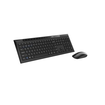 Pack Teclado Y Mouse Rapoo Wireless Y Bluetooth 9010m 2,4ghz Bt 4.0 Bt 5.0 1600dpi Ajustable Color Negro Multi Mode 2