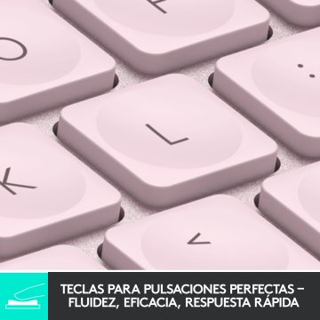 Teclado Logitech Bluetooth Mx Keys Mini Iluminado Compacto Recargable Usb-c Color Rosa 920-010813 2