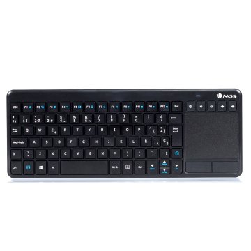 Teclado Inlambrico Ngs Tv Warrior Con Touchpad Color Negro