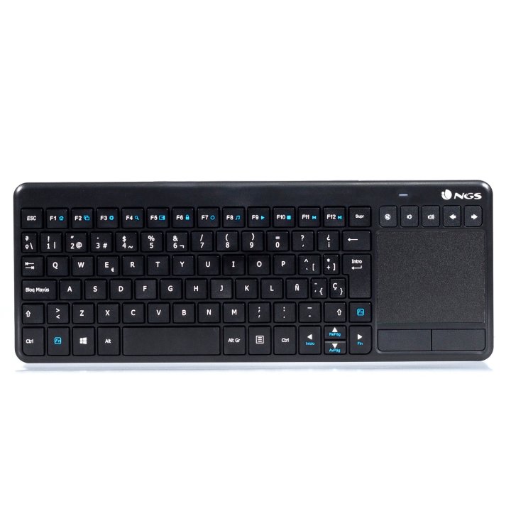 Teclado Inlambrico Ngs Tv Warrior Con Touchpad Color Negro