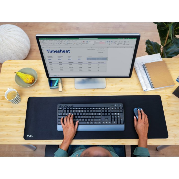 Alfombrilla Trust Mouse Pad Xxl- Base Antideslizante - Tamaño Medio 930 X 300 X 3mm 24194