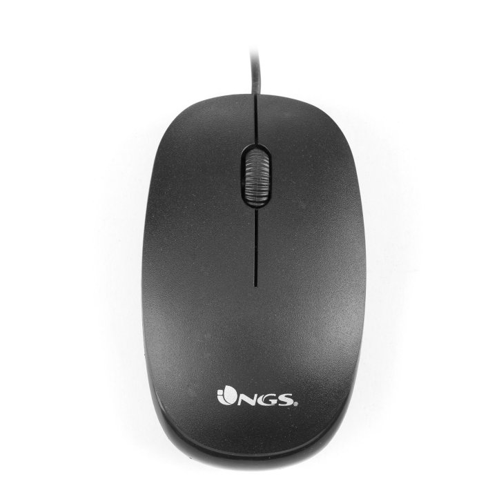 Mouse Ngs Flame Black Optico Con Cable