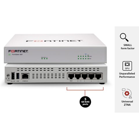 Fortigate Fg-40f 5 Puertos Ge Rj45 (incluye 1...