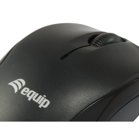 Mouse Equip Life Optico 2 Botones Usb Cable Retractil Color Negro 1000dpi