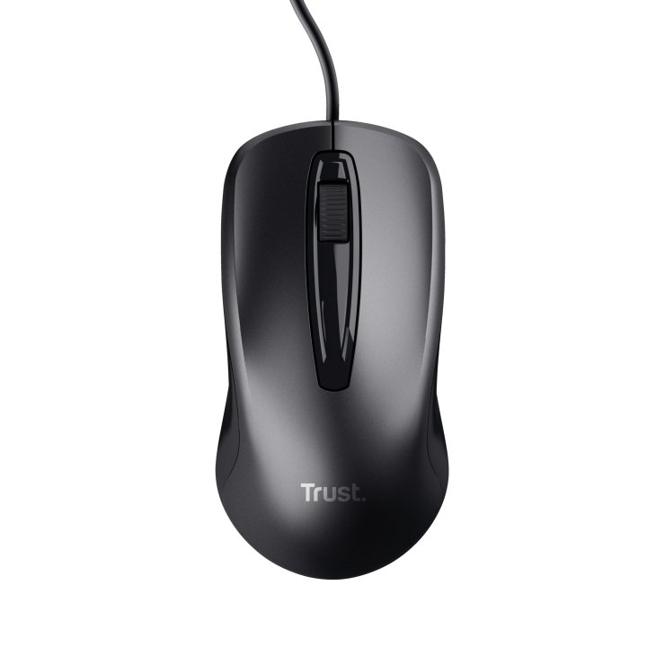 Mouse Trust Carve Usb 3 Botones Y Rueda Desplazamiento 1200dpi Color Negro 23733