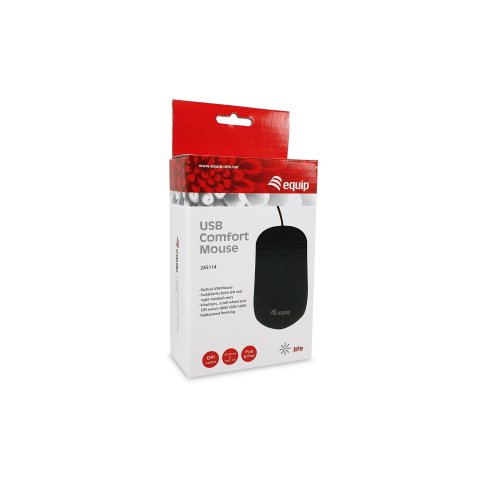 Mouse Equip Life Comfort Usb Optico 800 1200 1600 Dpi 4 Botones