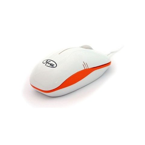 Mouse 3free Mcm101 wo Dise¥o Blanco Naranja