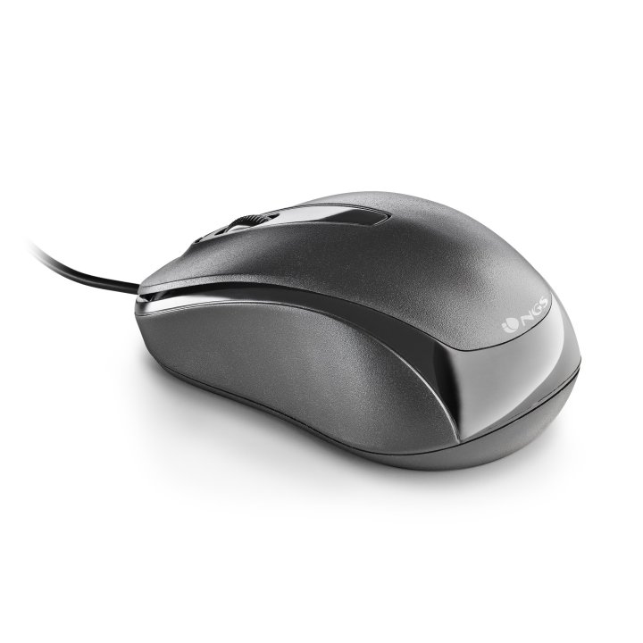 Mouse Ngs Easy Delta Black Optico Con Cable