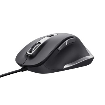 Mouse Trust Fyda Con Cable, 6 Botontes, Rueda Desplazamiento 5000dpi Negro 24728 2