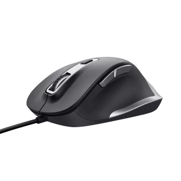 Mouse Trust Fyda Con Cable, 6 Botontes, Rueda Desplazamiento 5000dpi Negro 24728 2