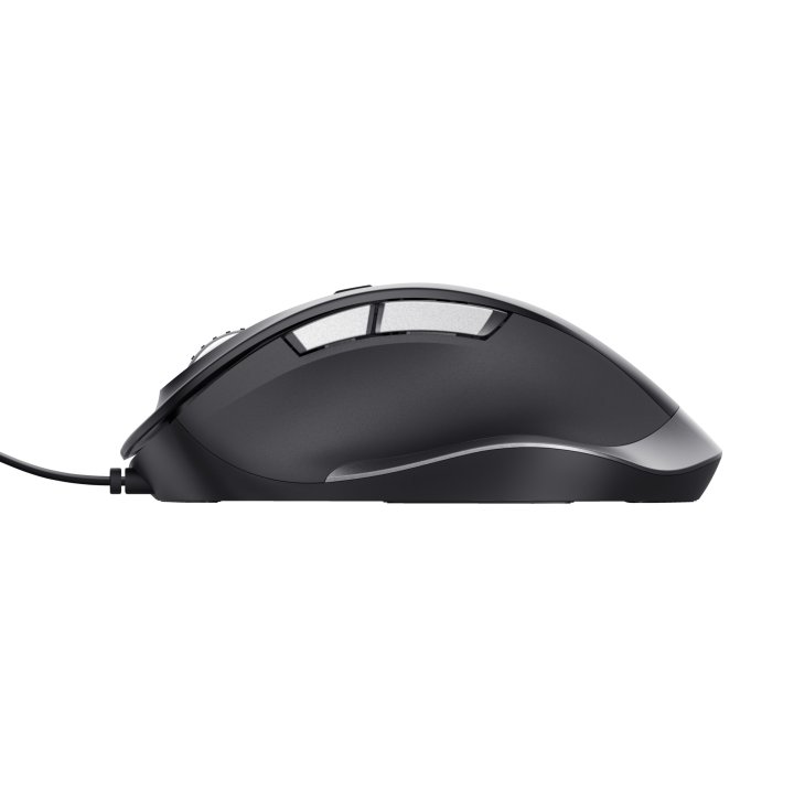 Mouse Trust Fyda Con Cable, 6 Botontes, Rueda Desplazamiento 5000dpi Negro 24728
